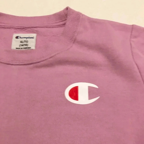 Champion Sweater Girls XL Extra Large Kids Size 14-16 Crewneck - Picture 3 of 14